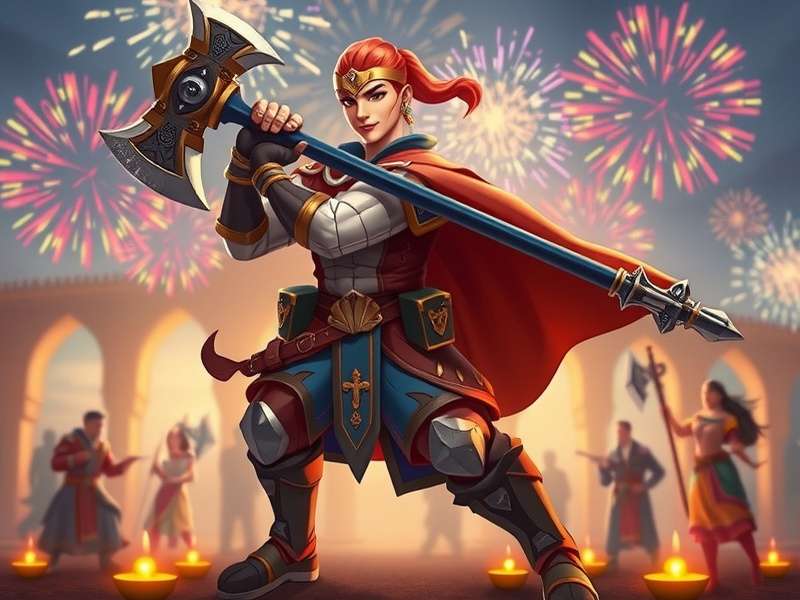 Epic Mace Battler community meetup with players holding maces